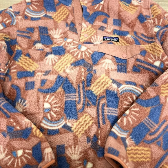 Patagonia Synchilla Snap-T Fleece Pullover Canyon Block Big Sisu Size M - Picture 6 of 10